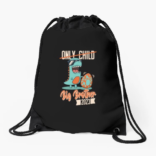 Only Child Dinosaur Baby Egg 2023 Big Brother Drawstring Bags
