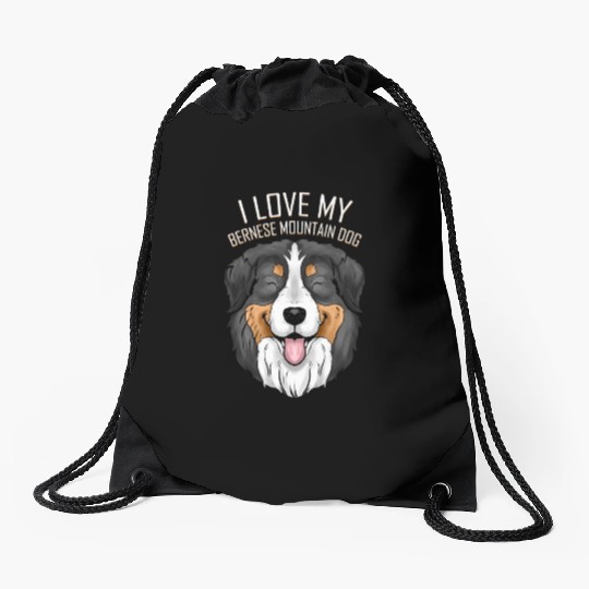 Dog Lover - I Love My Bernese Mountain Dog Drawstring Bags