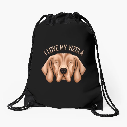 Dog Lover - I Love My Magyar Vizsla Drawstring Bags