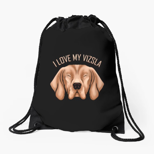 Dog Lover - I Love My Magyar Vizsla Drawstring Bags