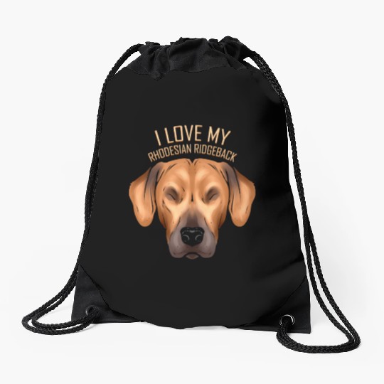 Dog Lover - I Love My Rhodesian Ridgeback Drawstring Bags