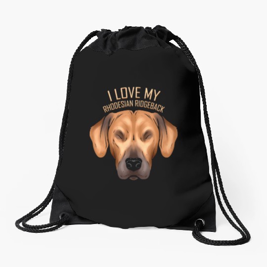 Dog Lover - I Love My Rhodesian Ridgeback Drawstring Bags