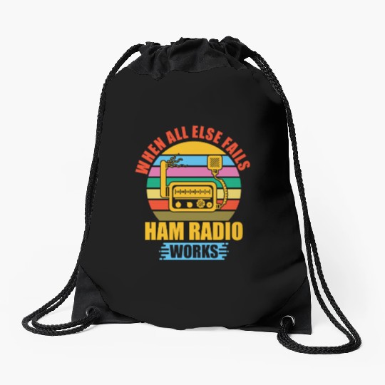 Ham Radio Radio Operator Amateur Radio Signal Drawstring Bags