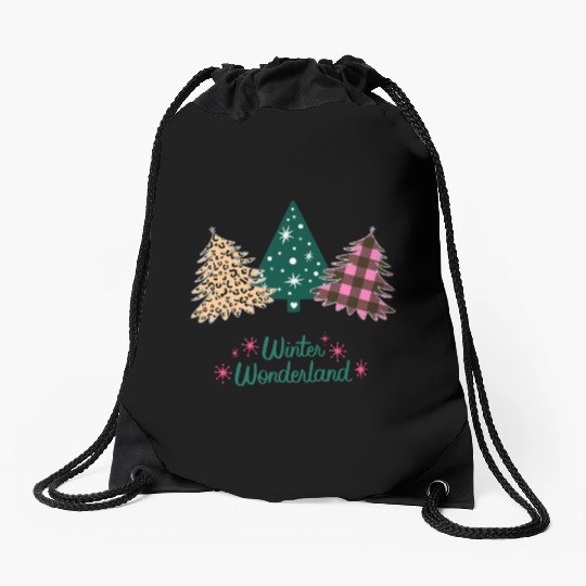 Winter Wonderland - Christmas Trees! Drawstring Bags