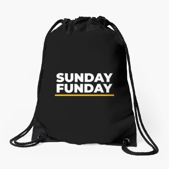 Sunday Funday Drawstring Bags