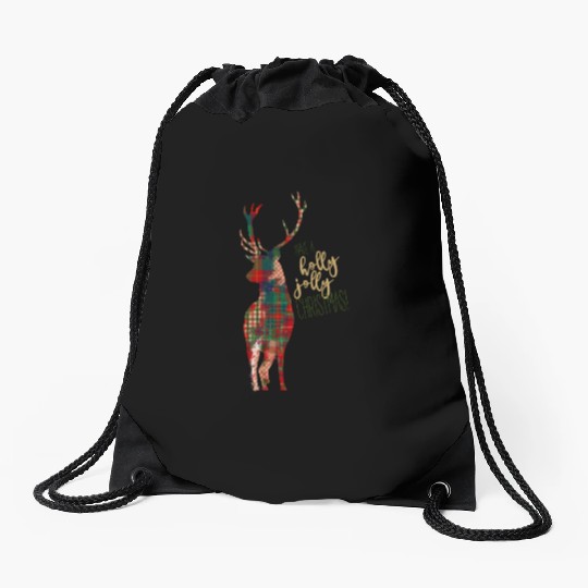 Holly Jolly Christmas! Drawstring Bags