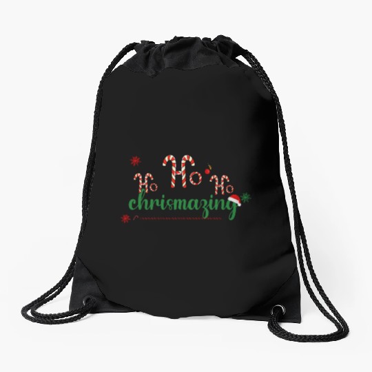 HO HO HO Drawstring Bags