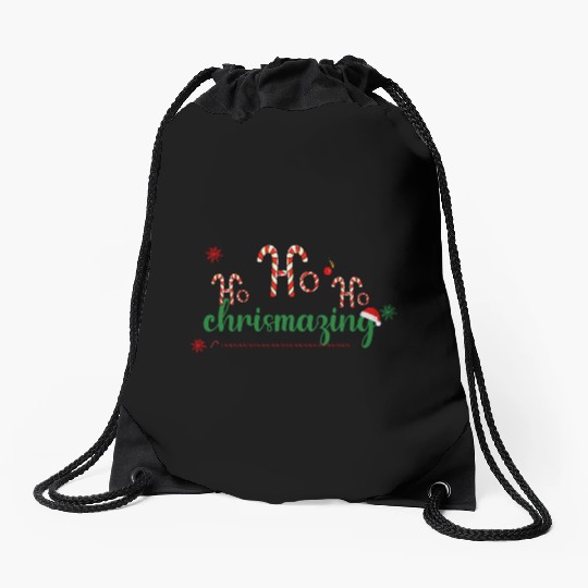 HO HO HO Drawstring Bags