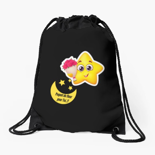 Design d'étoile et lune Drawstring Bags