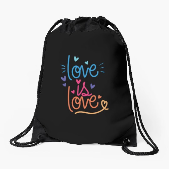 I love you so much Drawstring Bags