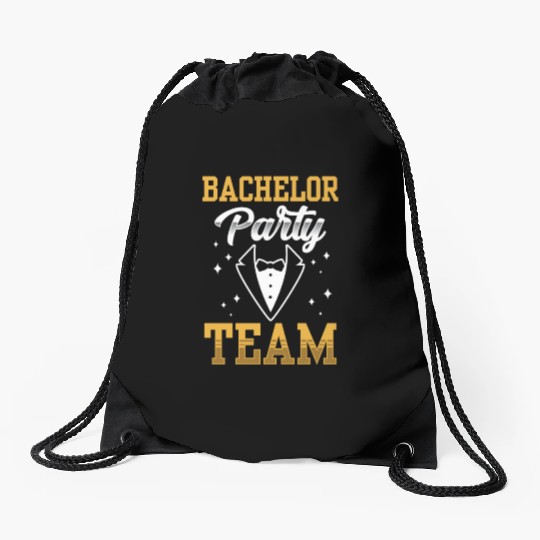 Bachelor Party Team Bride Groom Drawstring Bags