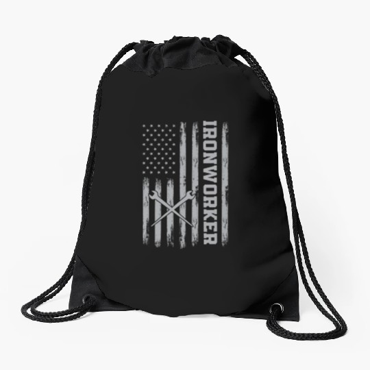 American Ironworker Drawstring Bags