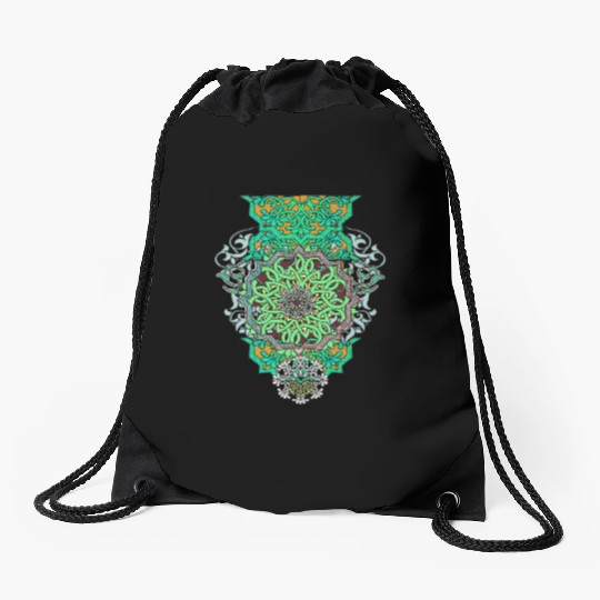 Tattoo Persian art Drawstring Bags