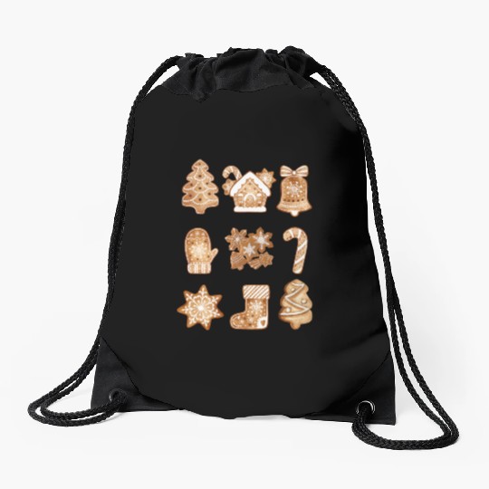 Christmas Gingerbread Cookies! Drawstring Bags