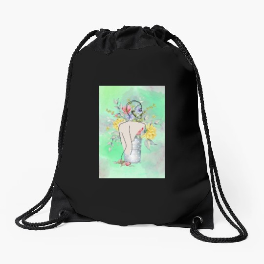 Being Me Flower T-srhit Drawstring Bags