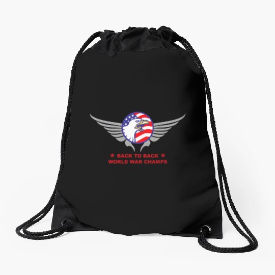 Back to Back B2B World War Drawstring Bags