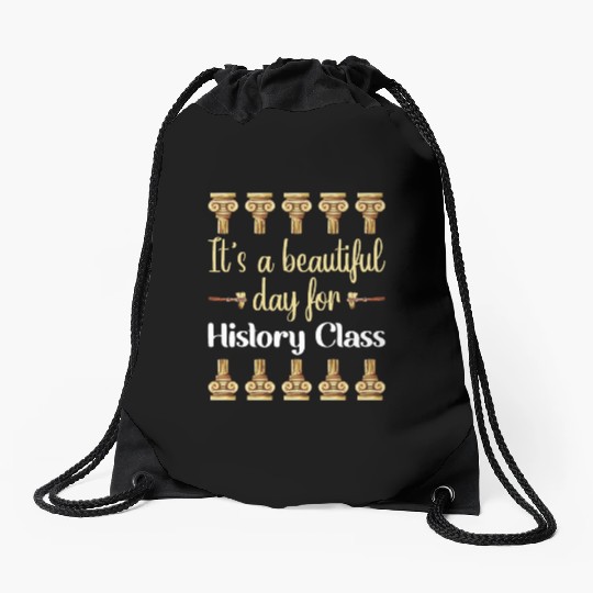 I Teach History Teacher Drawstring Bags