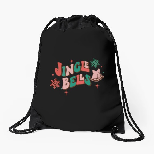 Jingle Bells Christmas Drawstring Bags