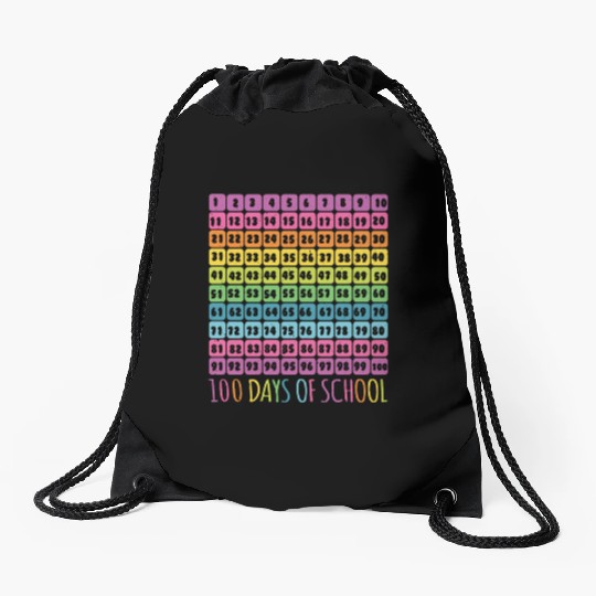 Number Student 100th Day 100 Days Of School Drawstring Bags