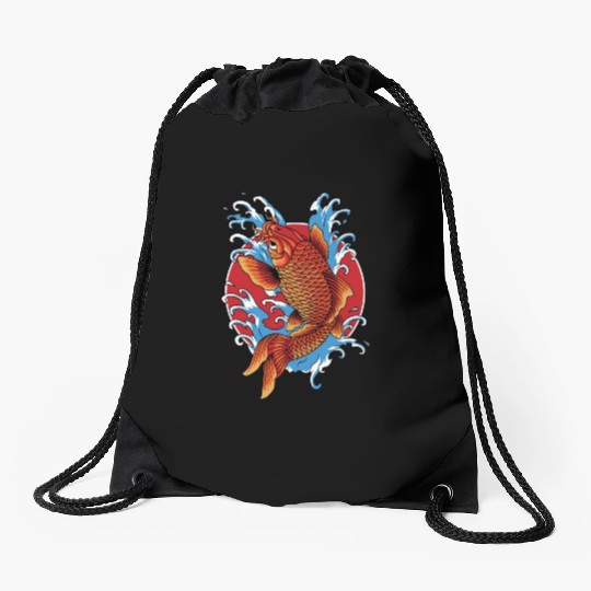 Koi Fish Drawstring Bags