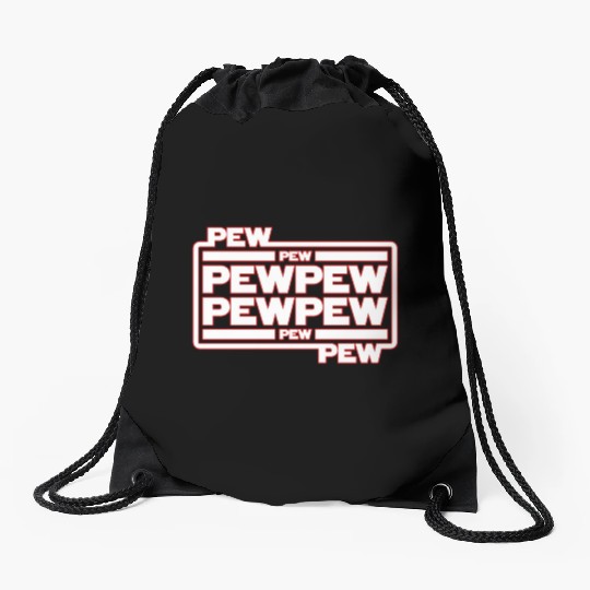 Pew Pew Pew Drawstring Bags
