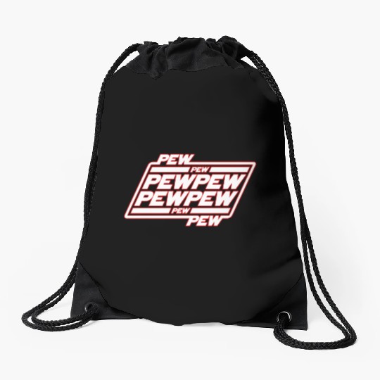 Pew Pew Pew Drawstring Bags