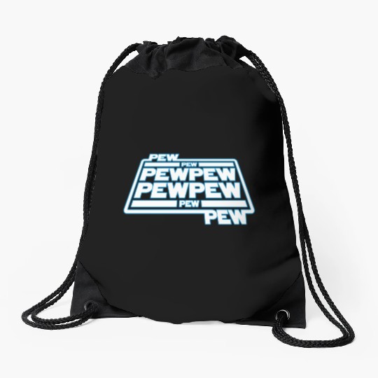 Pew Pew Pew Drawstring Bags