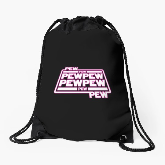 Pew Pew Pew Drawstring Bags