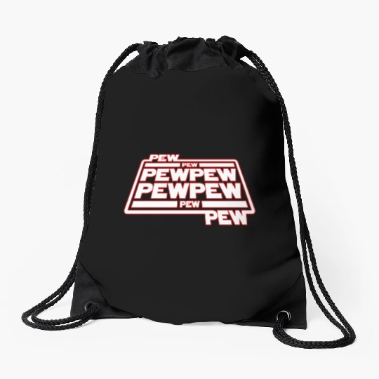 Pew Pew Pew Drawstring Bags