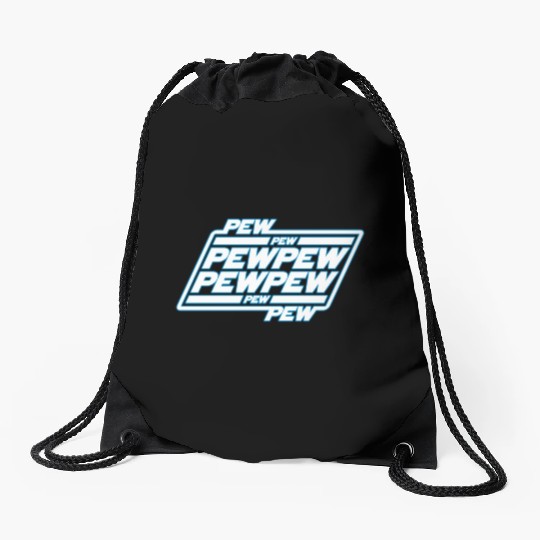 Pew Pew Pew Drawstring Bags