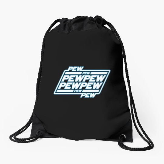 Pew Pew Pew Drawstring Bags