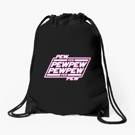 Pew Pew Pew Drawstring Bags