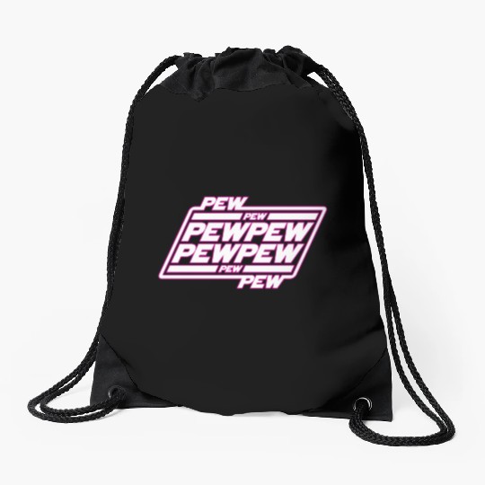 Pew Pew Pew Drawstring Bags