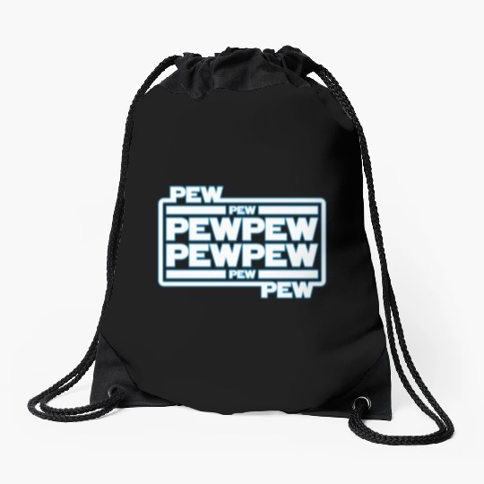 Pew Pew Pew Drawstring Bags