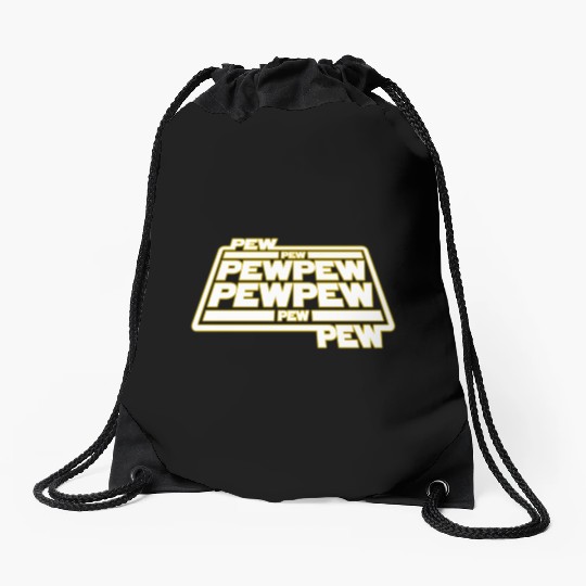Pew Pew Pew Drawstring Bags