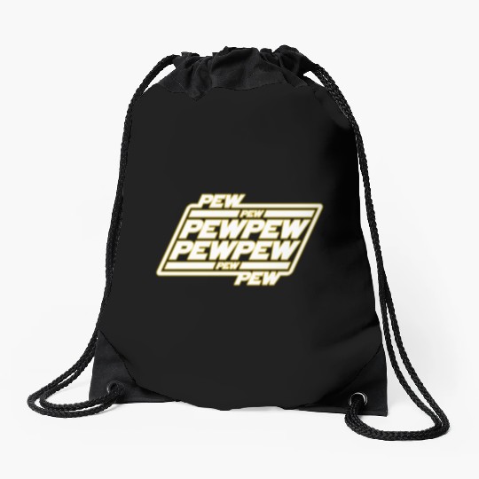 Pew Pew Pew Drawstring Bags