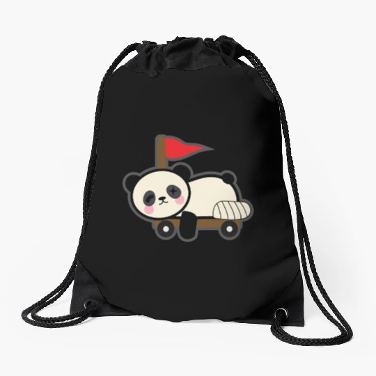 Disabled Panda Kawaii Drawstring Bags