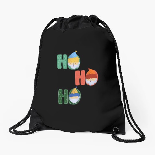Mini Santas Ho Ho Ho Drawstring Bags