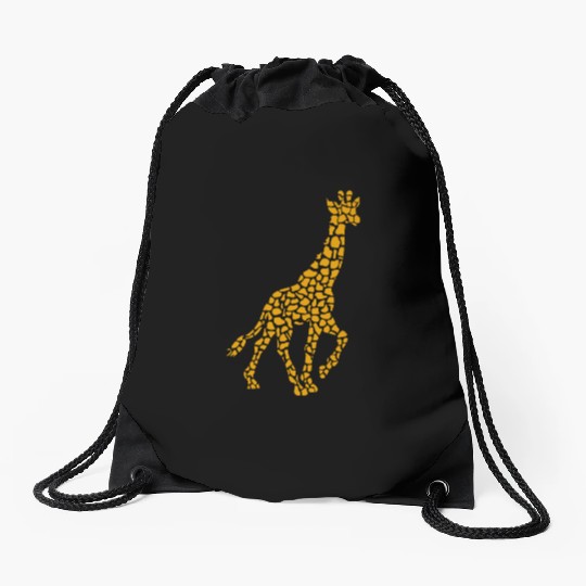 Cool Graphic Giraffe Lover Drawstring Bags