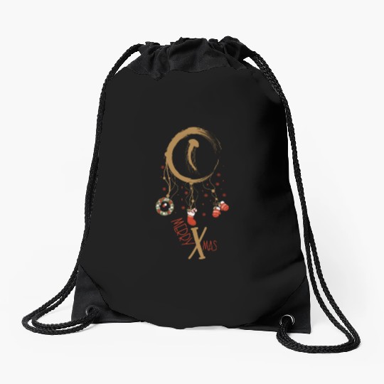 Winter dreamcatcher Christmas Jellyfish Drawstring Bags