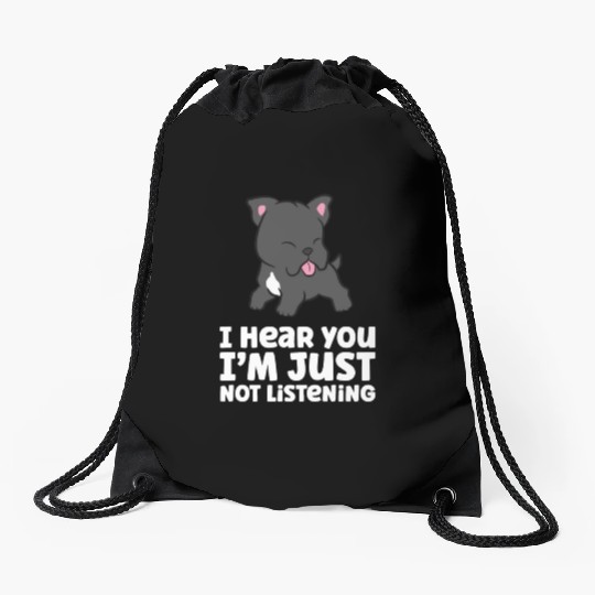 I Hear You I'm Just Not Listening Love Cane Corso Drawstring Bags