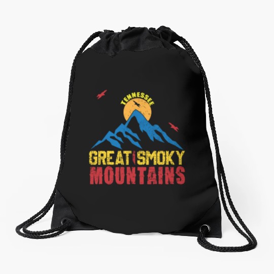 Great Smoky Mountains Tennessee Mountain Hiking Drawstring Bags