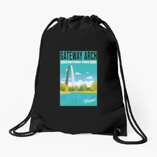 Gateway Arch National Park Missouri, St Louis Drawstring Bags