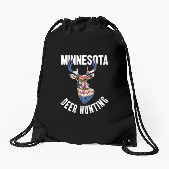 Minnesota Deer Hunting Buck Stag Hunter Drawstring Bags