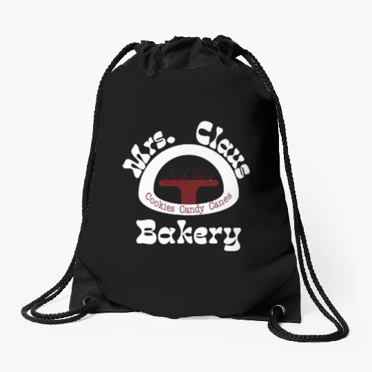 Christmas Drawstring Bags, Mrs. Claus Bakery Drawstring Bags,