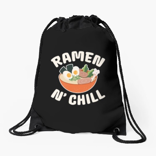 Ramen N' Chill Drawstring Bags