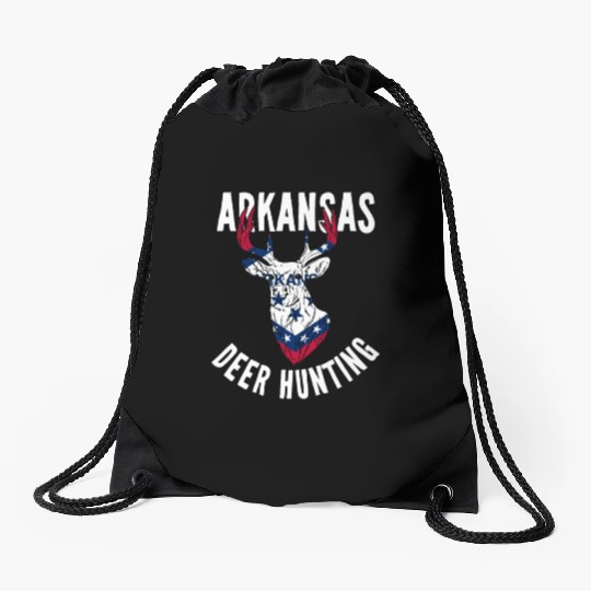 Arkansas Deer Hunting Buck Stag Hunter Drawstring Bags