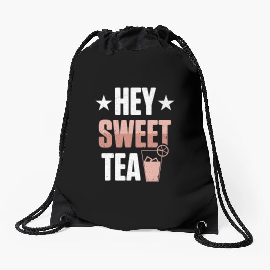 Funny Hey Sweet Tea Glass Drinking Iced Tea Drawstring Bags