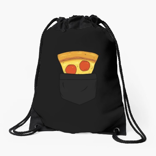 Pizza In My Pocket Funny Pizza Drawstring Bags