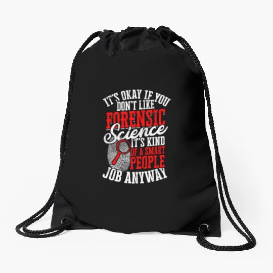 forensic science detective true crime investigator Drawstring Bags